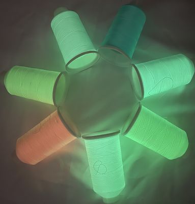 150D Glow In The Dark Yarn Crochet Green روشن کننده نخ بروکاری