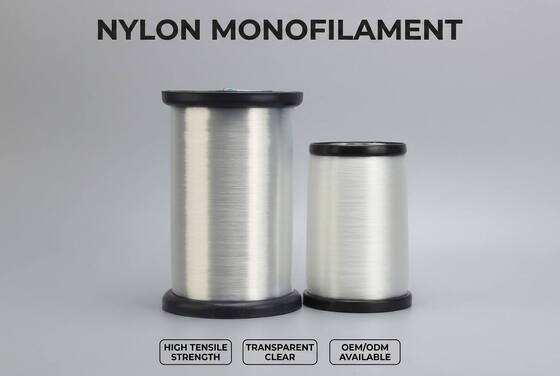 نخ مونوفیلامنت نایلون پلی استر PP PE 60D 80D 100D 0.10MM 0.12MM 0.14MM برای کارخانه عمده فروشی بافندگی و گلدوزی